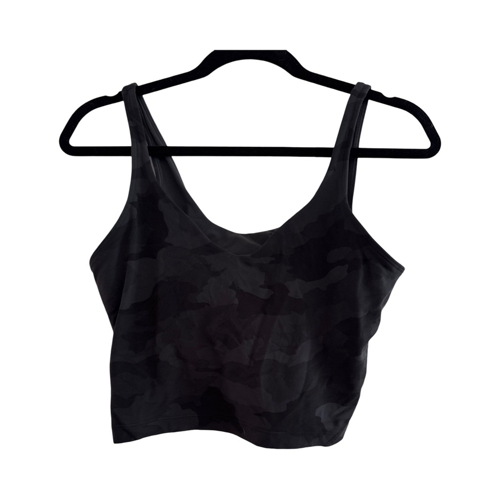 lululemon athletica Black Align Camo Crop Top/ Bra
